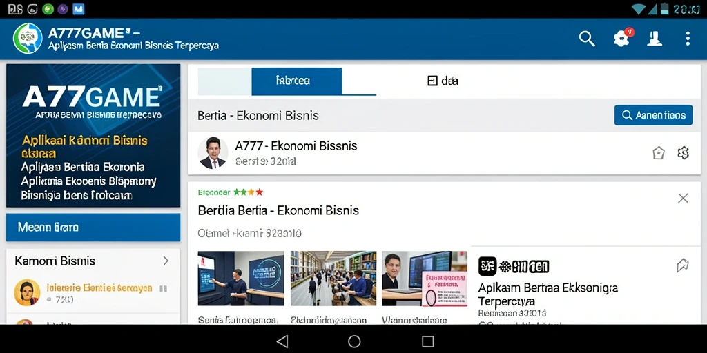 Tampilan antarmuka aplikasi A777GAME yang modern dan informatif.