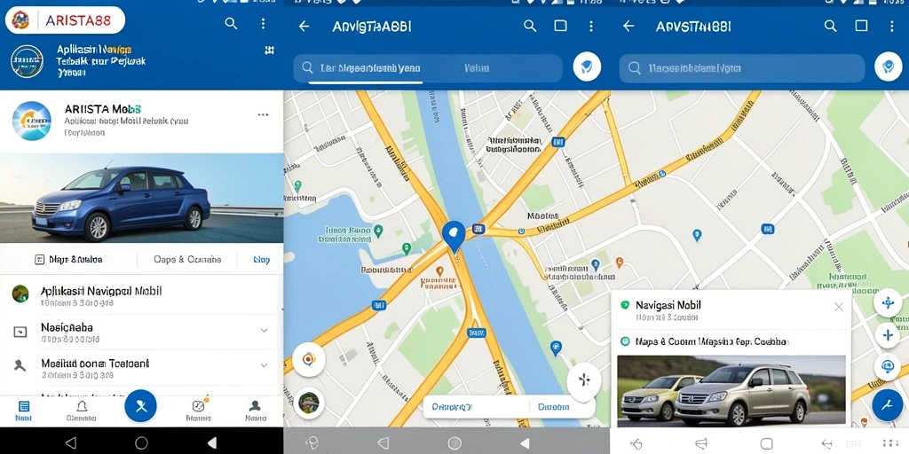 Tampilan antarmuka navigasi ARISTA88 yang intuitif dan informatif.