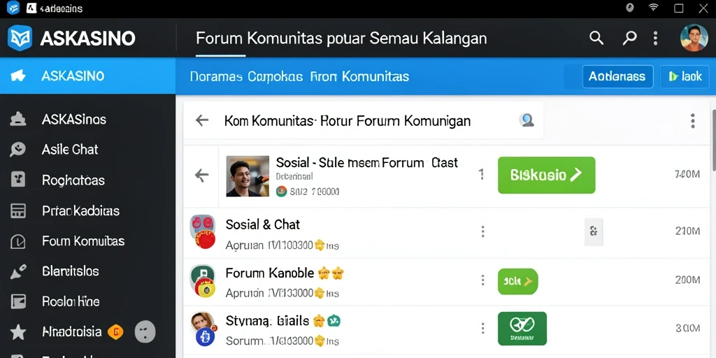 Tampilan antarmuka pengguna ASKASINO yang sederhana dan menarik.