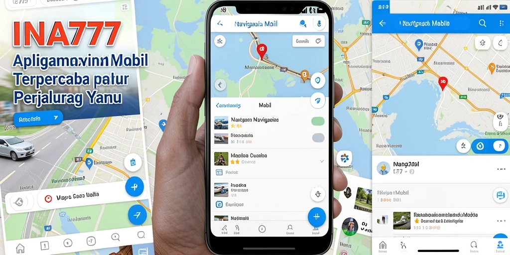 Tampilan antarmuka INA777 yang memudahkan navigasi mobil.