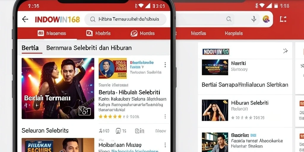 Antarmuka aplikasi INDOWIN168 yang menarik dan informatif.