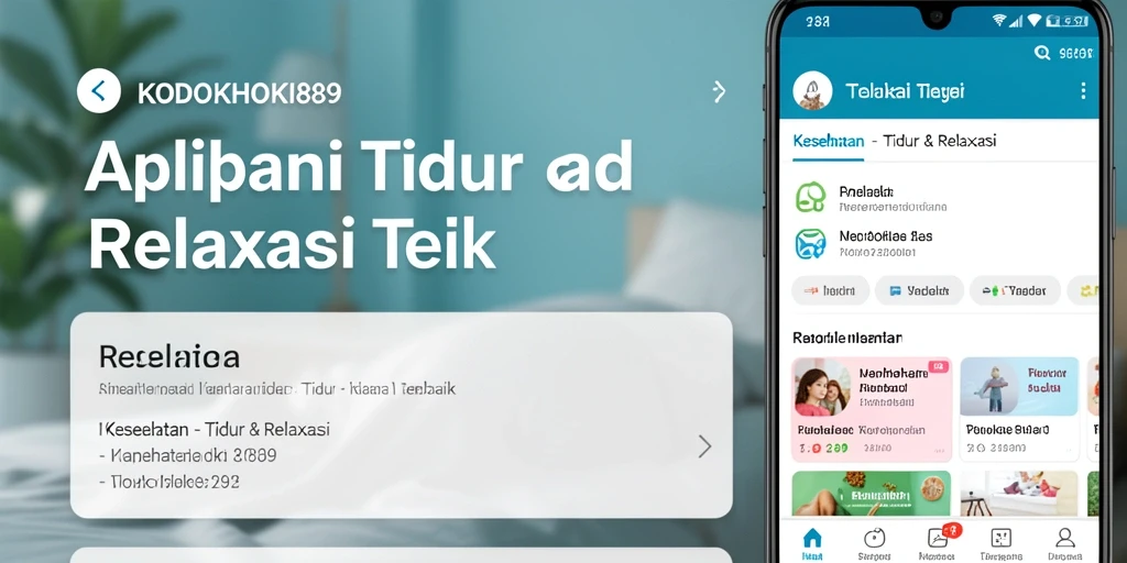 Antarmuka KODOKHOKI889 yang menenangkan untuk tidur dan relaksasi.