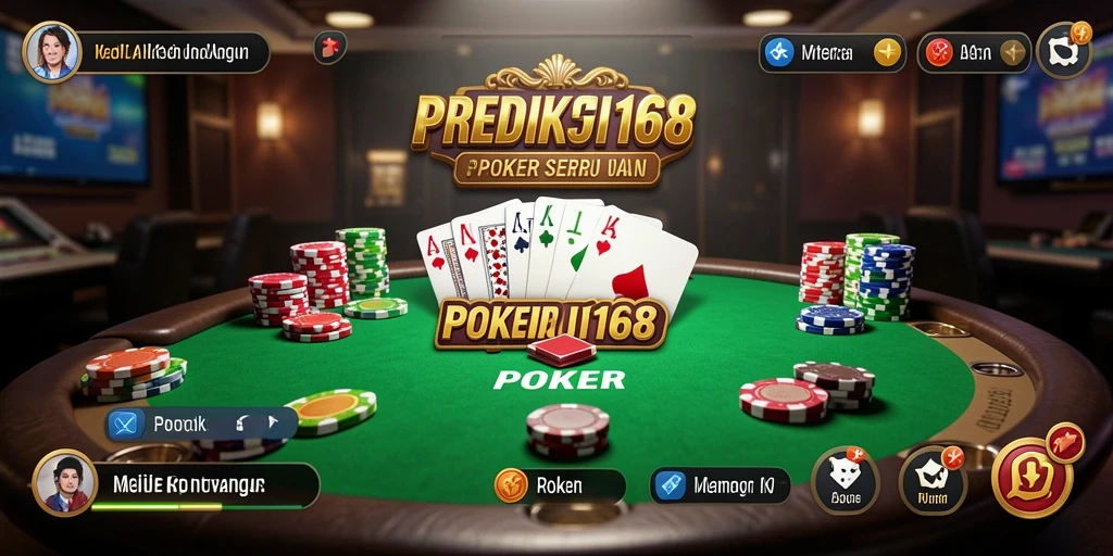 Tampilan antarmuka PREDIKSI168 yang menarik dan fungsi Poker yang mengesankan.