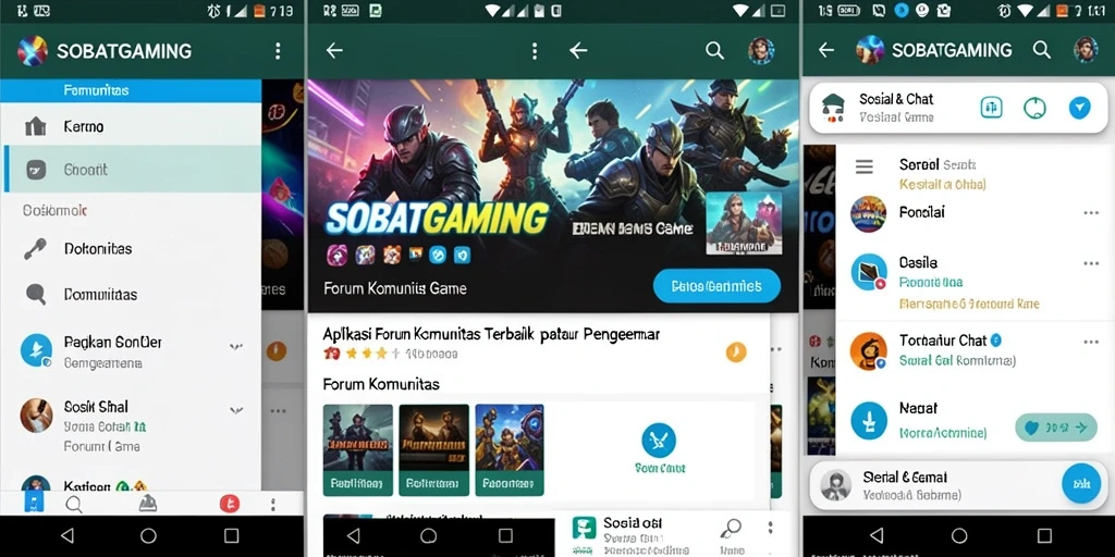 Tampilan antarmuka SOBATGAMING yang user-friendly dan menarik.