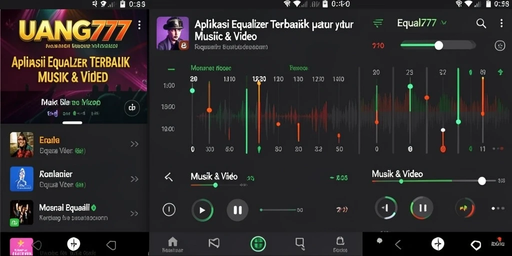 Tampilan antarmuka UANG77 yang modern dan fungsional untuk Equalizer.