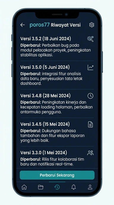 Riwayat versi poros77 untuk pengguna Android